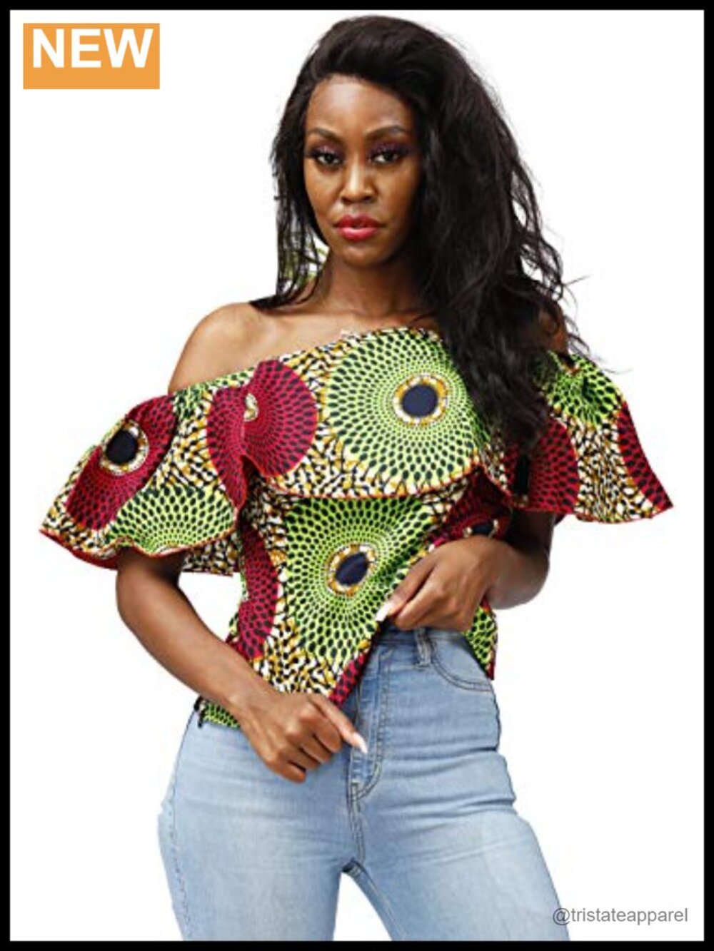 Women's African Print Ankara Sleeveless Blouse Pull On Top 100% Cotton